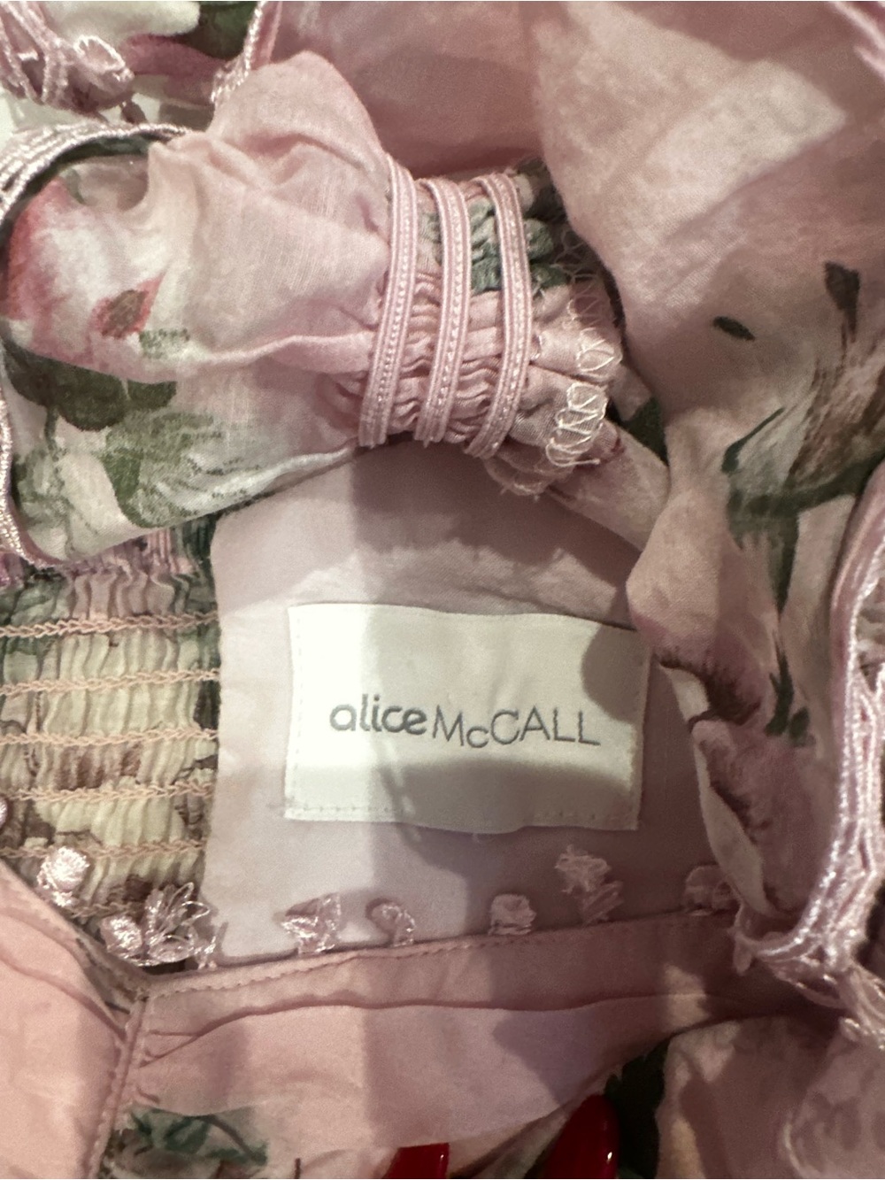 alice McCALL Pink Floral Silk Dress